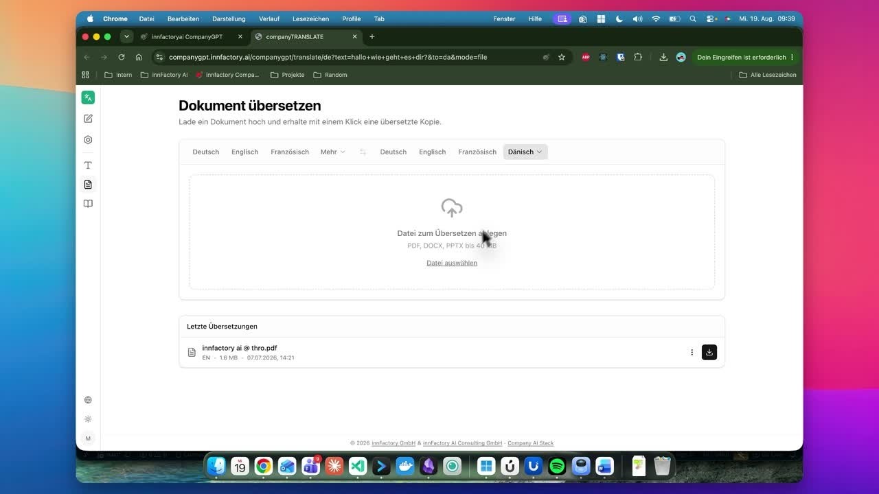 companyTRANSLATE Demo-Video: Texte, Dokumente und Glossare übersetzen