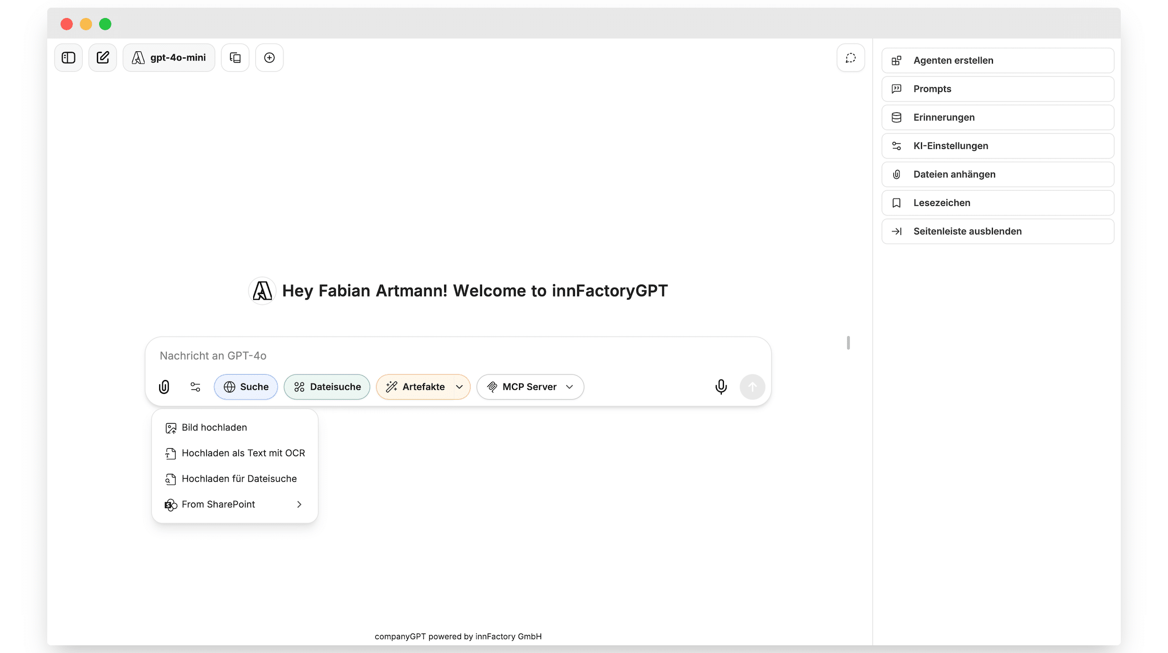 CompanyGPT Interface