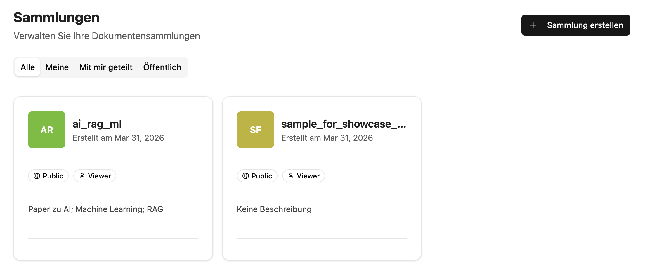 companyRAG Collections and Permissions